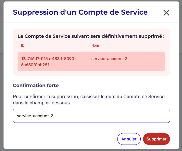 service-account-details
