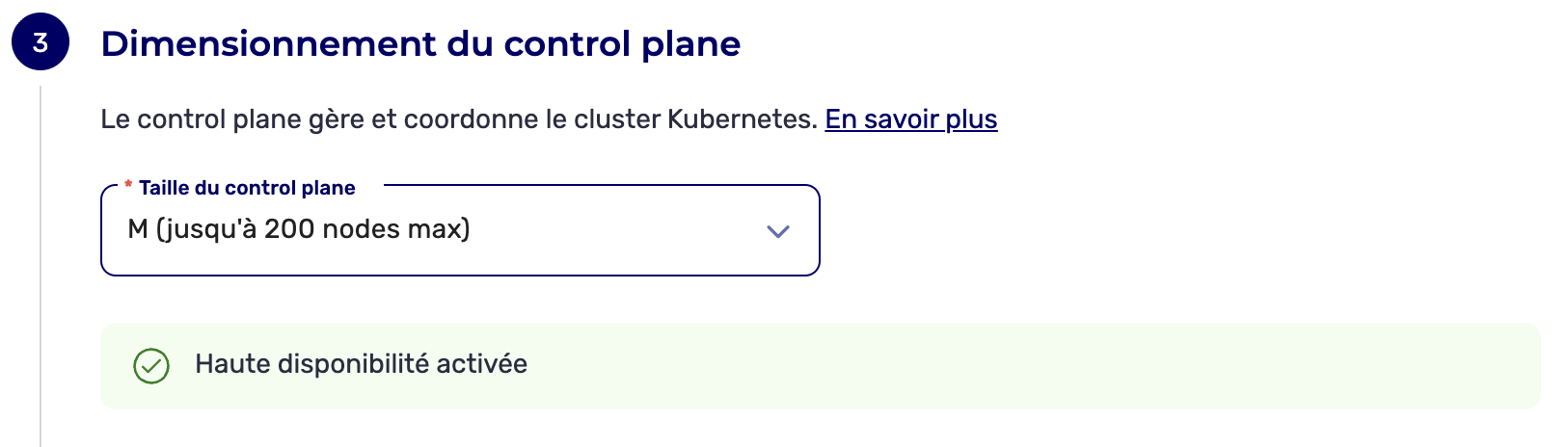 Dimensionnement du control plane Kubernetes