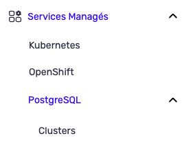 Menu postgresql
