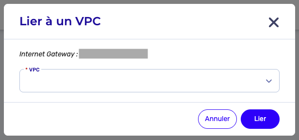 Link VPC Internet Gateway