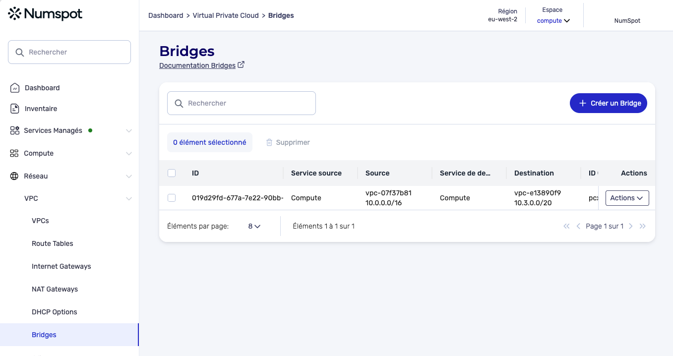 Menu Bridge