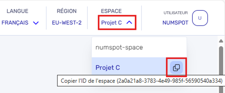 Copy SpaceID