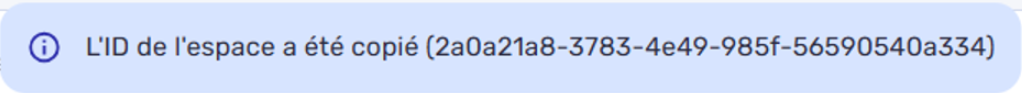 Copy SpaceID