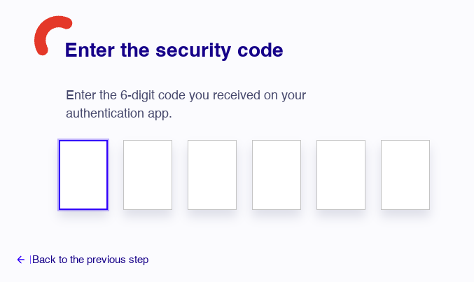 Two-factor authentication code entry