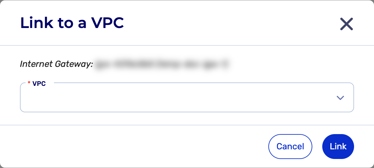 Link VPC Internet Gateway