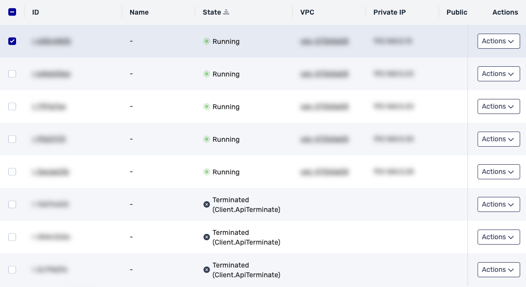 Menu Compute list