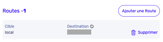 Route Table: Add route button
